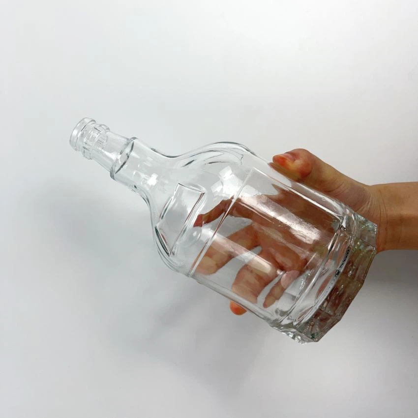 700ml 620g Teeth Mouth Empty High Clear Vodka Brandy Whiskey Tequila Gin Glass Bottles